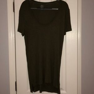 Army green t shirt dress